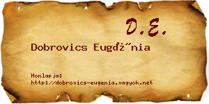 Dobrovics Eugénia névjegykártya